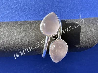 Anello quarzo rosa argento 925