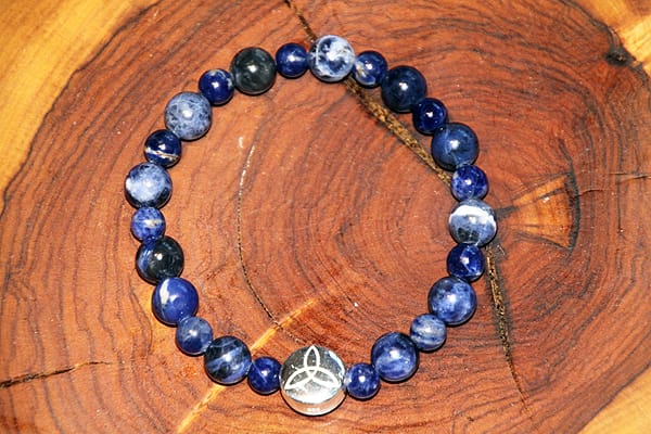 Bracciale sodalite trinità in argento 925