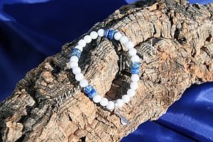 Bracciale acqua marina e lapislazzuli