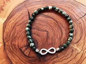 Braccialetto serafinite con infinito in argento 925