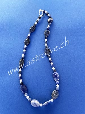 Collana Sodalite Acquamarina