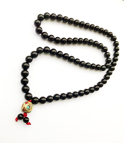 Collana Mala dal Tibet in onice