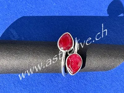 Anello radice di rubino argento 925